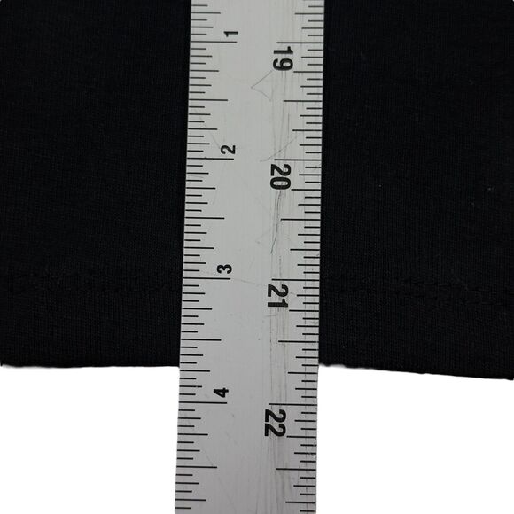 All Points Shirt Woman's Large Black Combo Crew Neck 100% Cotton Embroidered Tee - Picture 10 of 10